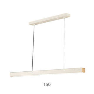 Minimalist Linear Pendant Light, Metal & Wood