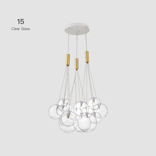 Glass Bubble Cluster Pendant Light, 3/5/9/15 Heads