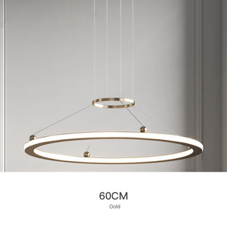 Simple Post-modern Ring Light Tube Chandelier