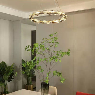 Crystal Ring Pendant Light, 1/2 Ring