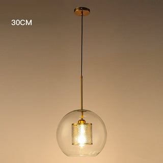 Glass & Metal Industrial Pendant Light