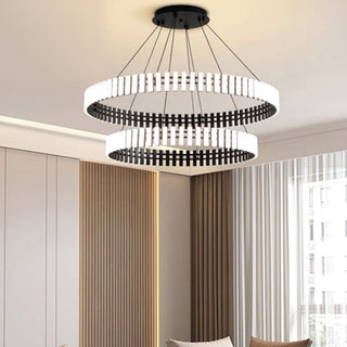 Modern Luxury Simple Atmosphere Round Piano Key Chandelier