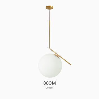 Simple Modern Frosted Glass Ball Golden Creative Pendant Lamp