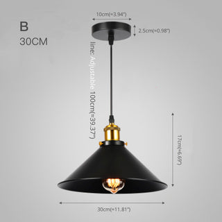 Industrial Black Pendant Light