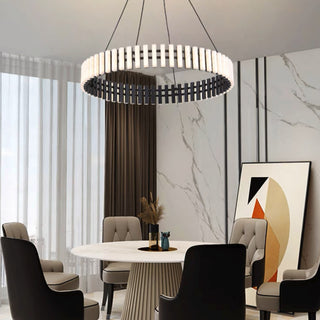 Modern Luxury Simple Atmosphere Round Piano Key Chandelier