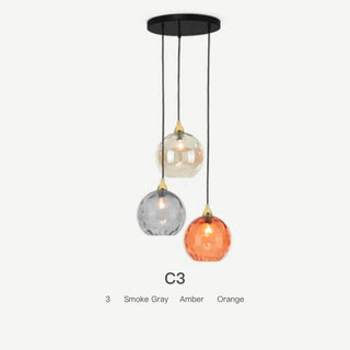 Water Ripple Cluster Pendant Light, 10 Morandi Color