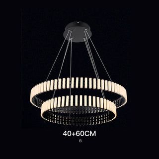 Modern Luxury Simple Atmosphere Round Piano Key Chandelier