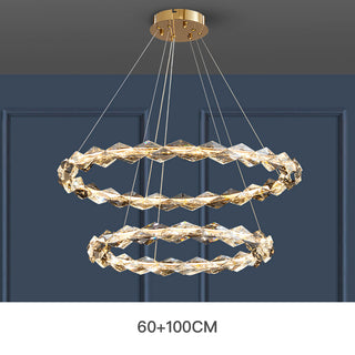 Crystal Ring Pendant Light, 1/2 Ring