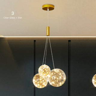 Glass Bubble Cluster Pendant Light, 3/5/9/15 Heads