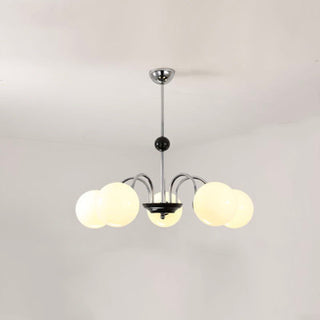 Chrome Retro Glass Bubble Chandelier