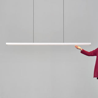 Minimalist Linear Pendant Light, Metal & Wood