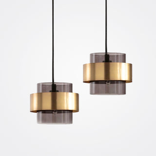 Glass & Brass Cluster Pendant Light