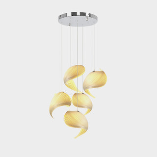 Conch Cluster Wooden Pendant Light