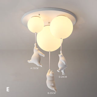 Balloon Bear Flush Mount Ceiling Light