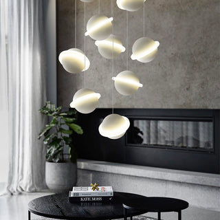 White Planet Halo Fantasy Pendant Light