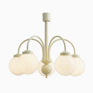 Beige Glass Bubble Tricolor Temperature Chandelier