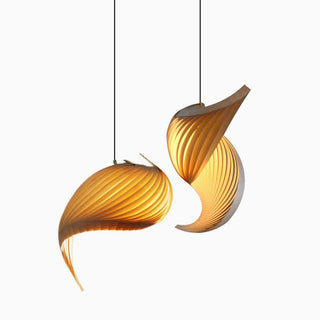 Conch Cluster Wooden Pendant Light