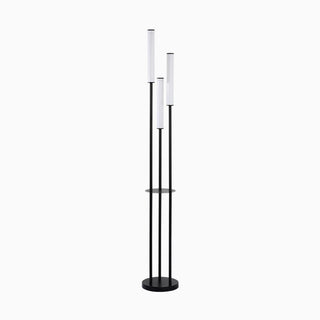 Black Acrylic Three-headed Pillar Floor Lamp