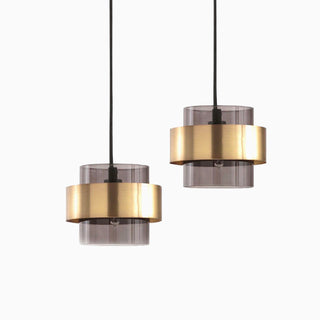 Glass & Brass Cluster Pendant Light