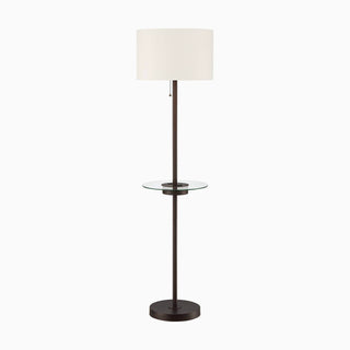 Nordic Style Glass Tray Fabric Floor Lamp