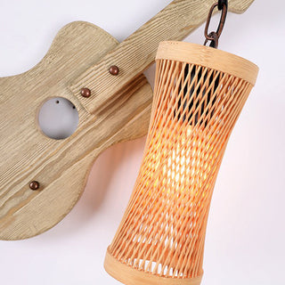 Guitar Wall Lamp, Metal & Wood