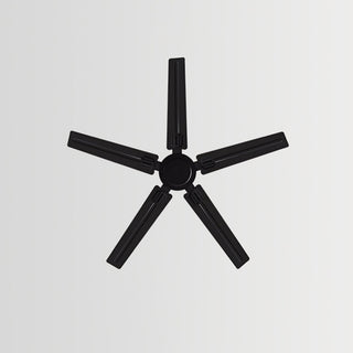 5-Blade Black Ceiling Fan, Metal & Wood, DIA107CM