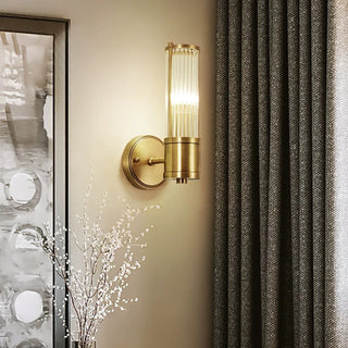 Glass & Brass Wall Sconce