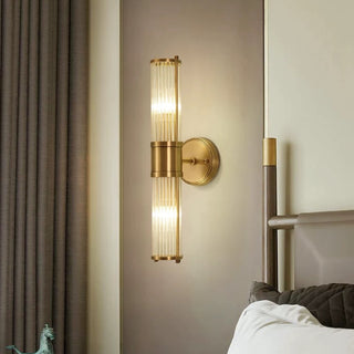 Glass & Brass Wall Sconce