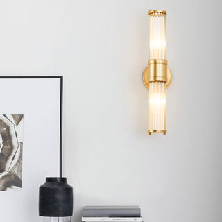 Glass & Brass Wall Sconce