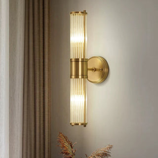 Glass & Brass Wall Sconce