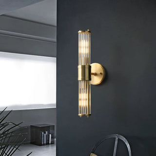 Glass & Brass Wall Sconce