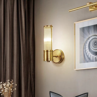 Glass & Brass Wall Sconce