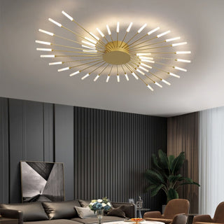 Firework flush mount ceiling light