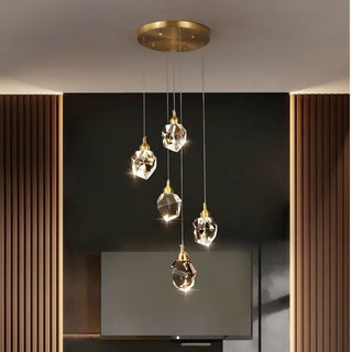 Diamond Shape Drop Cluster Pendant Light