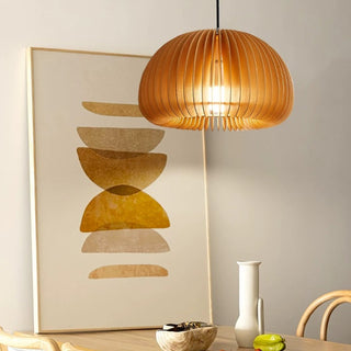 Pumpkin Wooden Pendant Light