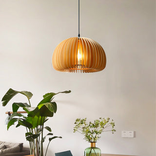 Pumpkin Wooden Pendant Light