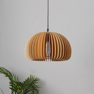 Pumpkin Wooden Pendant Light