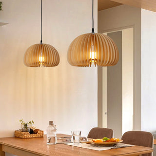 Pumpkin Wooden Pendant Light