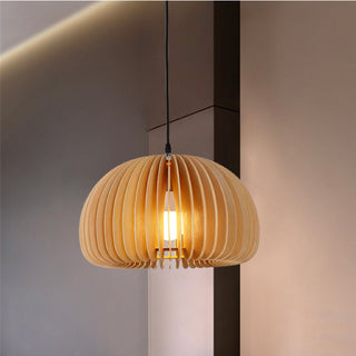 Pumpkin Wooden Pendant Light