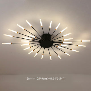 Firework flush mount ceiling light