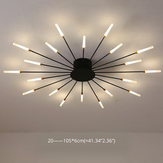 Firework flush mount ceiling light