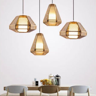 Diamond Shape Glass Pendant Light