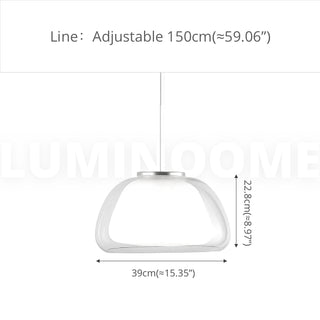 Creamy Double Layer Glass Pendant Light