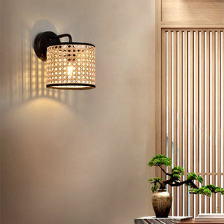 Rattan Wall Sconce