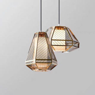 Diamond Shape Glass Pendant Light