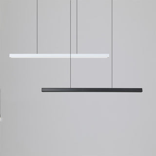 Minimalist Linear Pendant Light, Metal & Wood