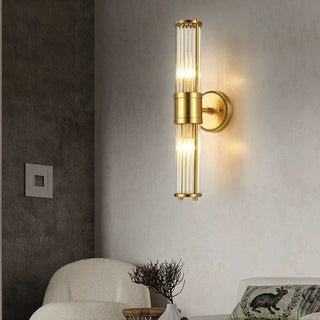 Glass & Brass Wall Sconce