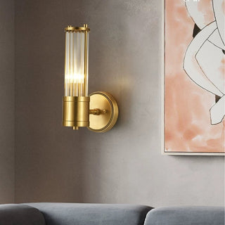 Glass & Brass Wall Sconce