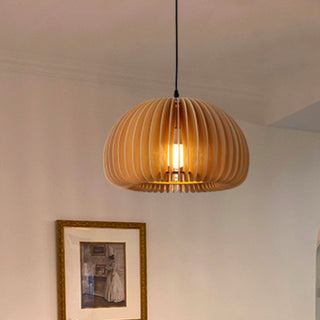 Pumpkin Wooden Pendant Light