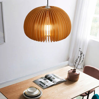 Pumpkin Wooden Pendant Light